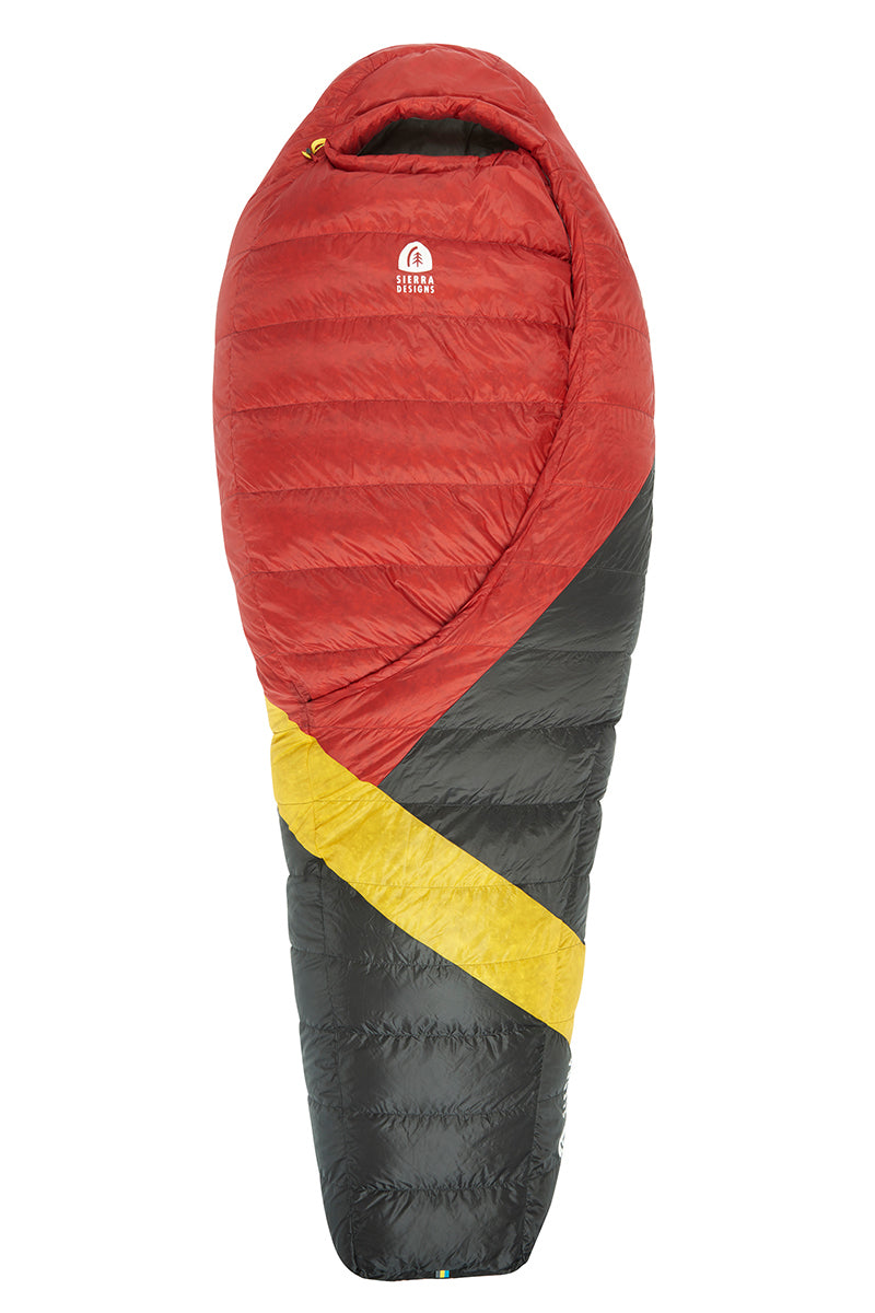 Sierra Designs Cloud 20°F (-7°C) 800-Fill DriDown Sleeping Bag - Long - Red/Yellow/Peat