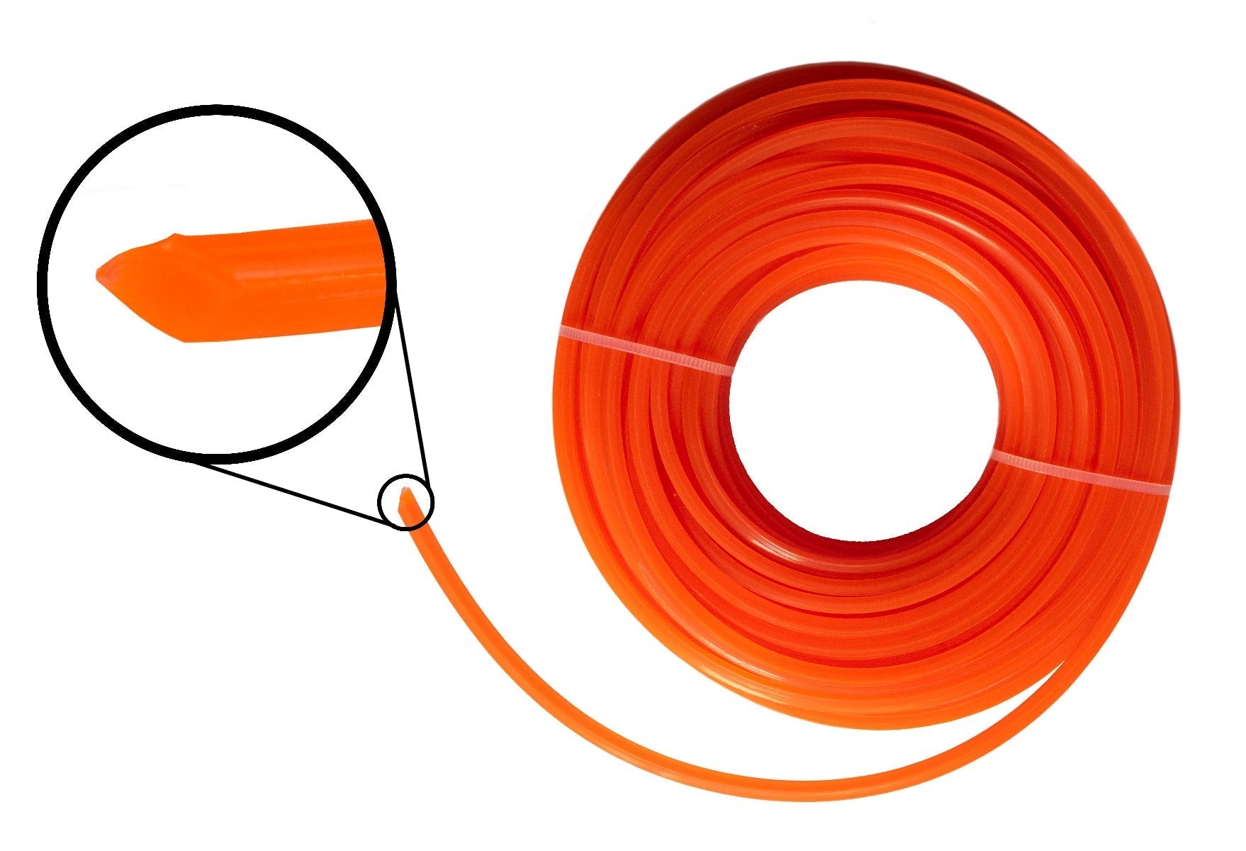 Strimmer Line Orange Square 2mm x 15m