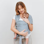 Organic Baby Wrap Carrier - Grey Melange