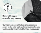 THE RICHMOND | LUXURY GREEN BOLSTER DOG BED