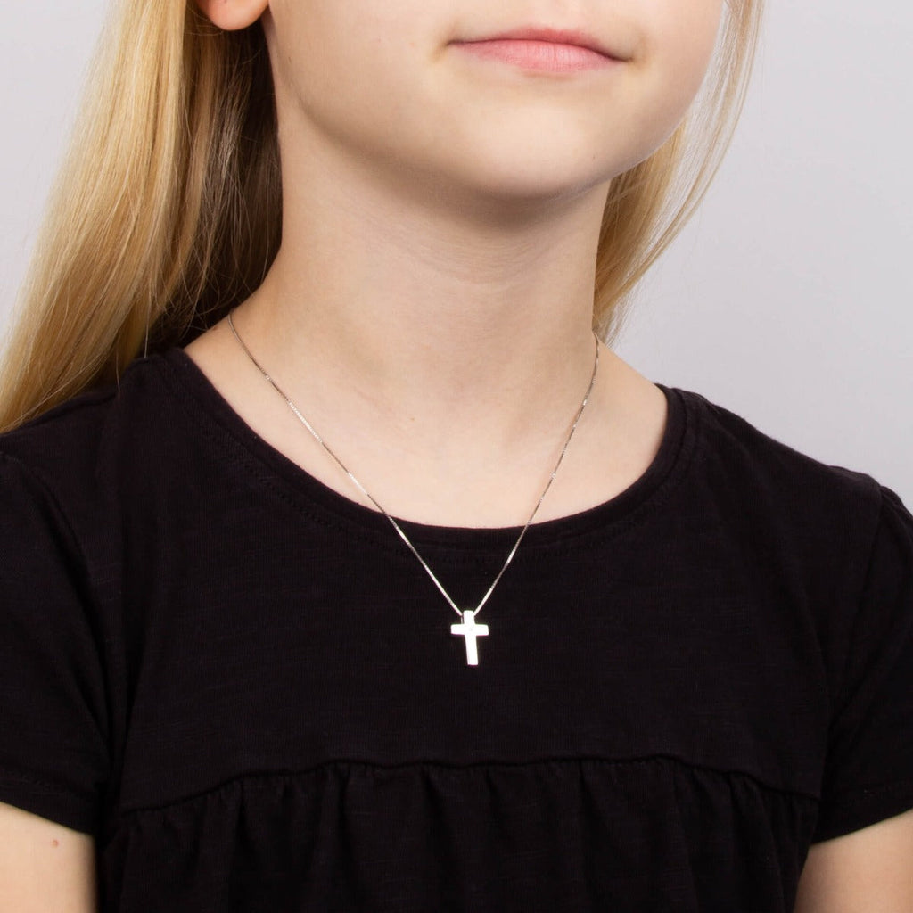D For Diamond Mittelgroßer Kreuzanhänger mit Diamant