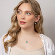 Beginnings Flower Pattern Pendant with Turquoise Background
