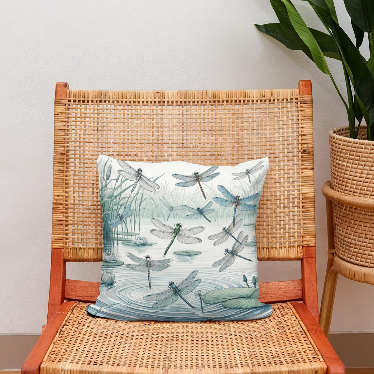 Dragonfly Waltz Cotton Cushion