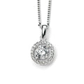 Beginnings Pave Set Cluster Pendant with Cubic Zirconia