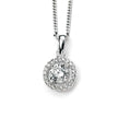 Beginnings Pave Set Cluster Pendant with Cubic Zirconia