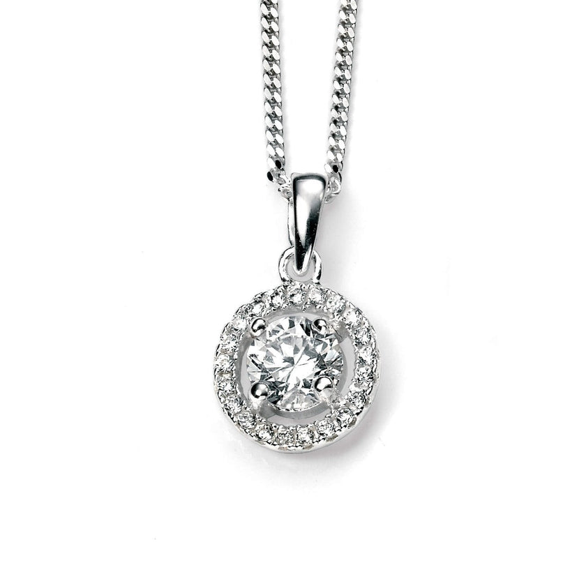 Beginnings Pave Set Cluster Pendant with Cubic Zirconia
