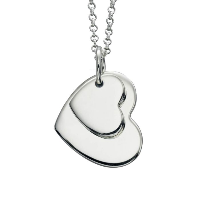 Beginnings Double Heart Tag Pendant