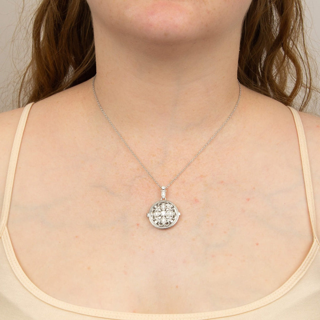 Diamonfire Runder Medaillon Filigran-Amulett