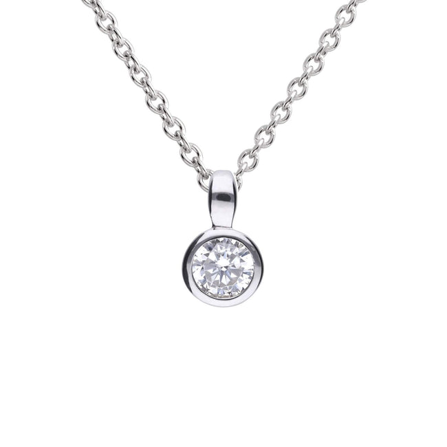 Colgante engastado con bisel de quilates Diamonfire