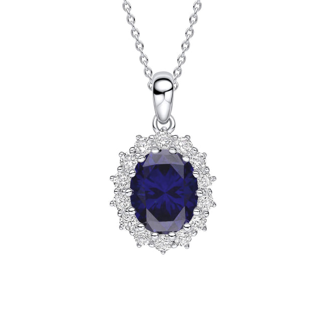 Colgante Ovalado Diamonfire con Cerco
