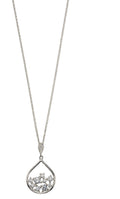 Beginnings Scattered Cubic Zirconia Teardrop Pendant