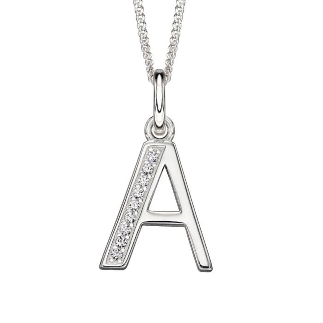 Beginnings Initial Pendant with CZ