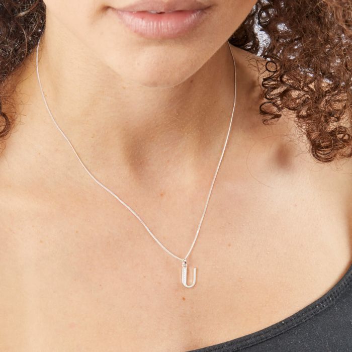 Beginnings Initial Pendant with CZ