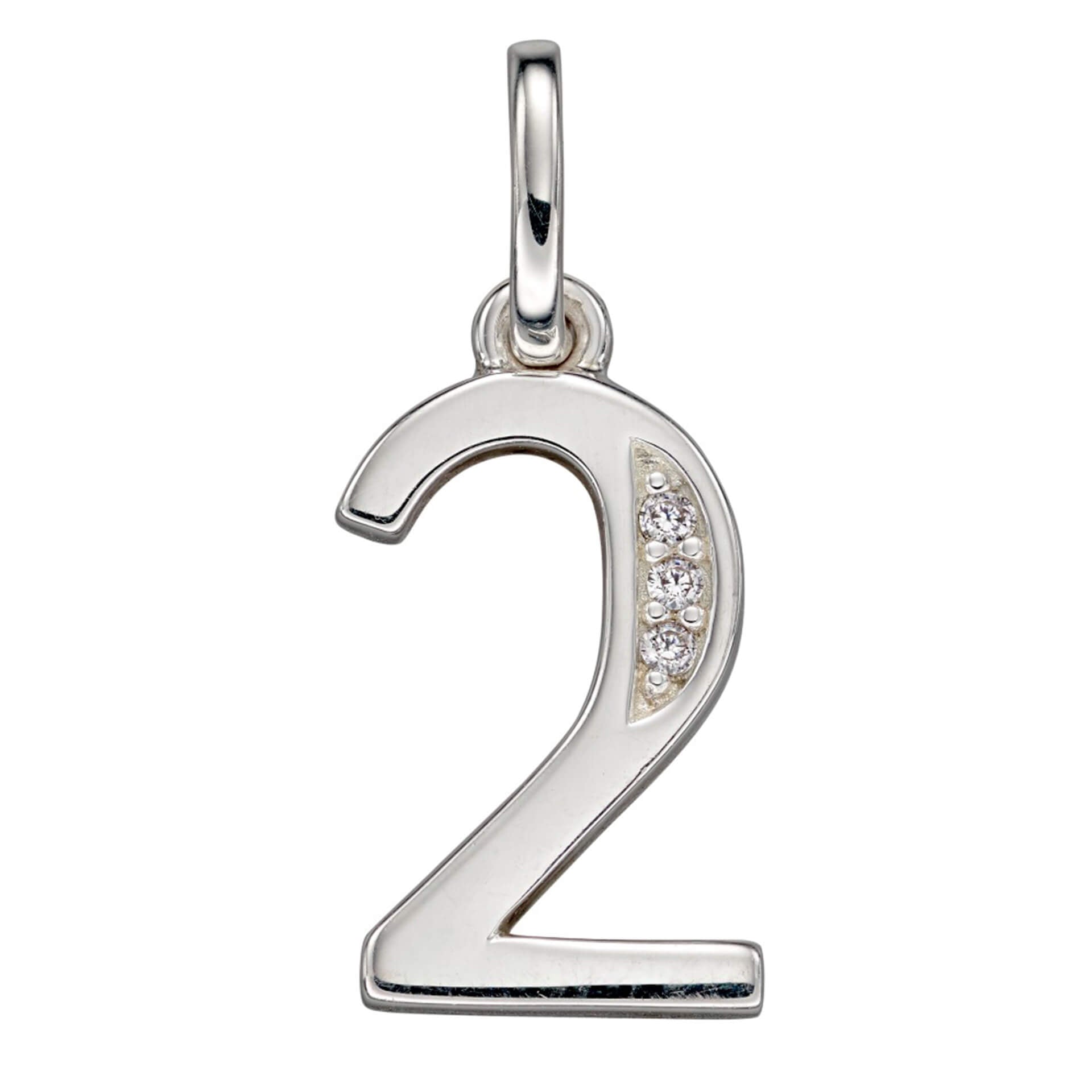 Beginnings Number Pendant with CZ