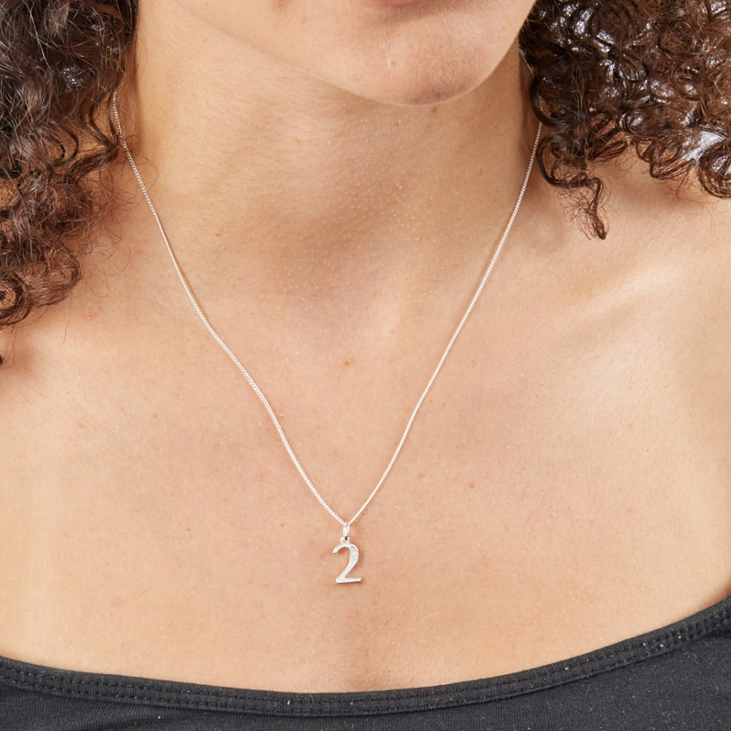 Beginnings Number Pendant with CZ