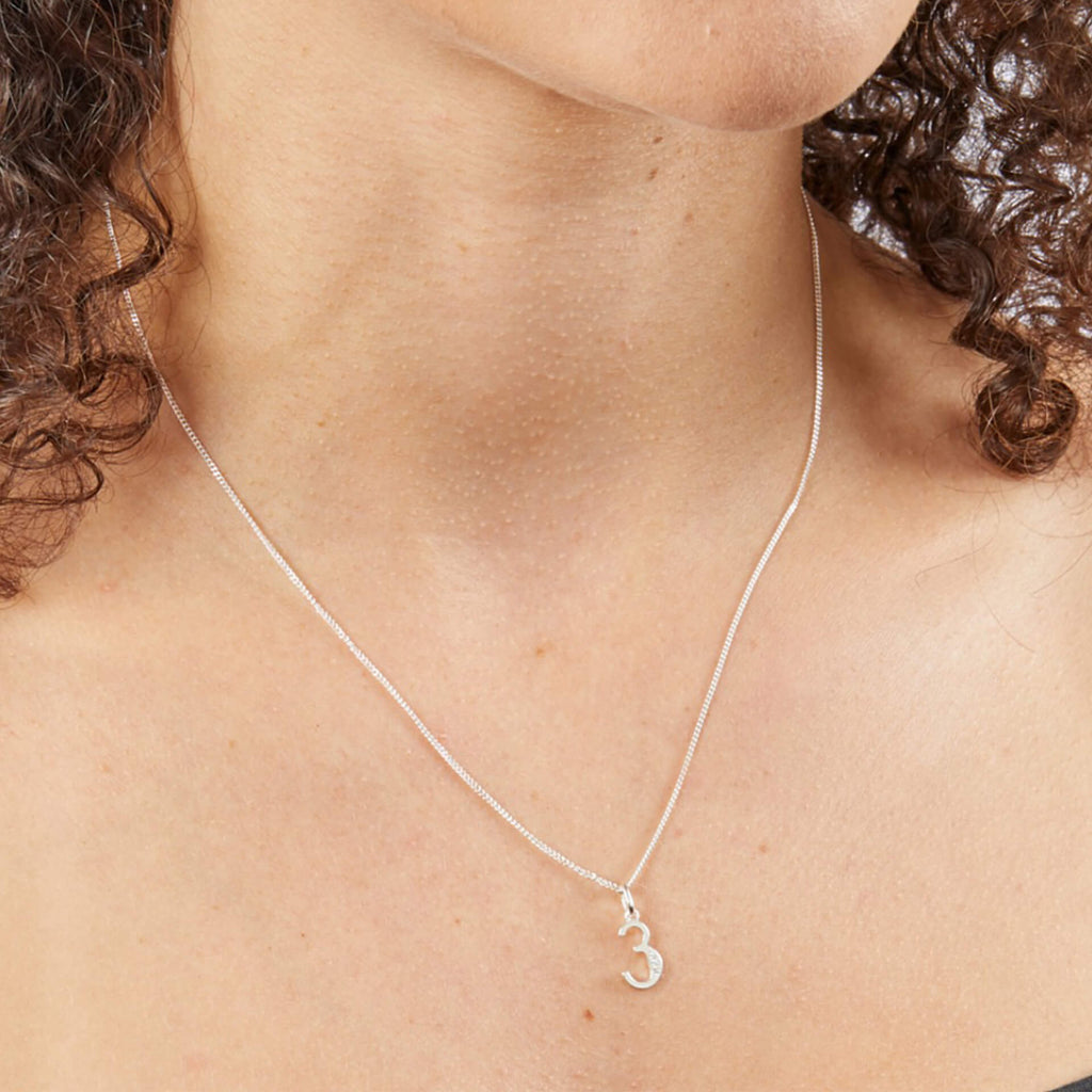 Beginnings Number Pendant with CZ