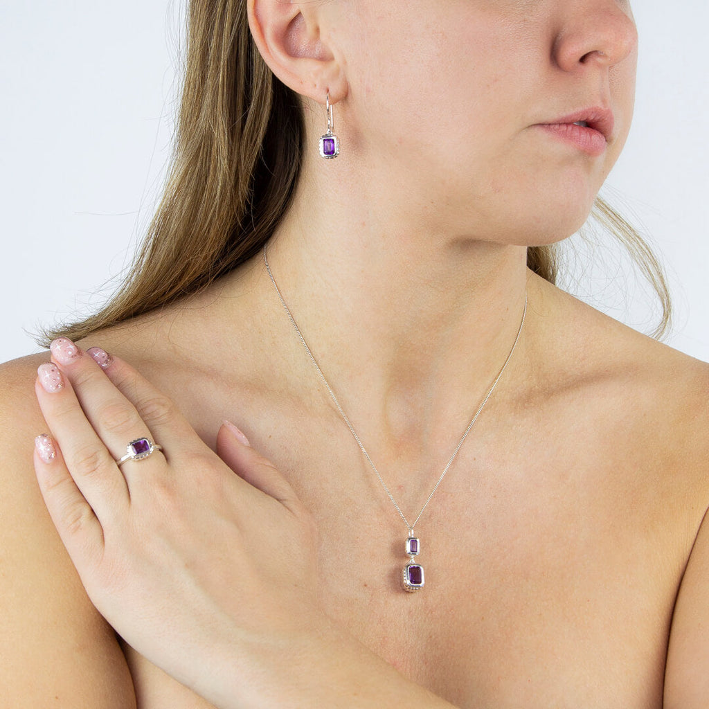 Beginnings Curve Surround Double Drop Pendant
