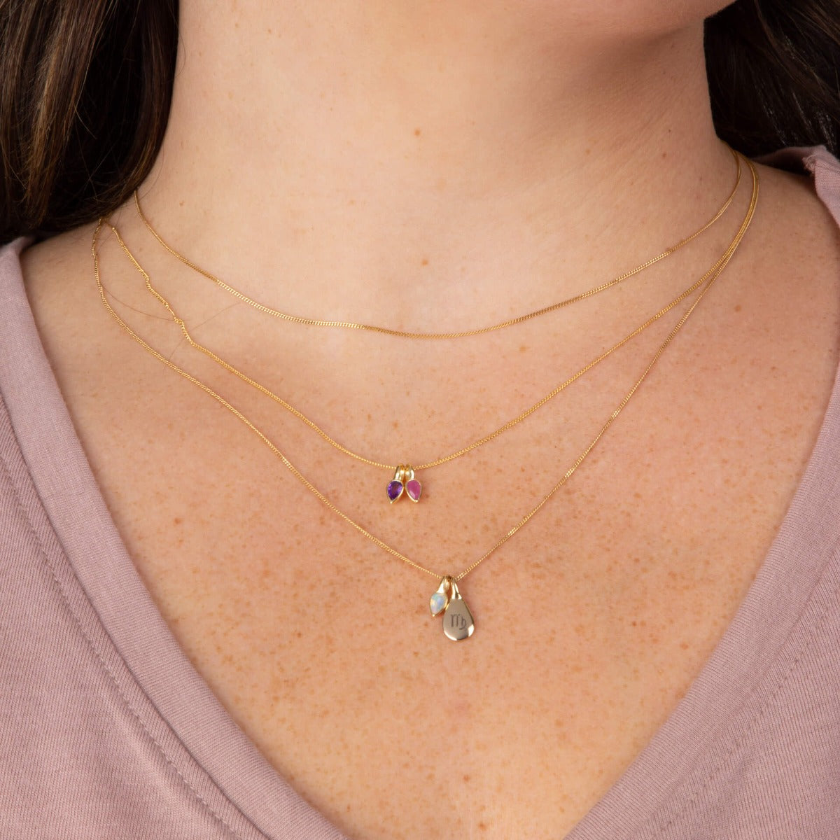 Beginnings Semi-Precious Birthstone Pendant
