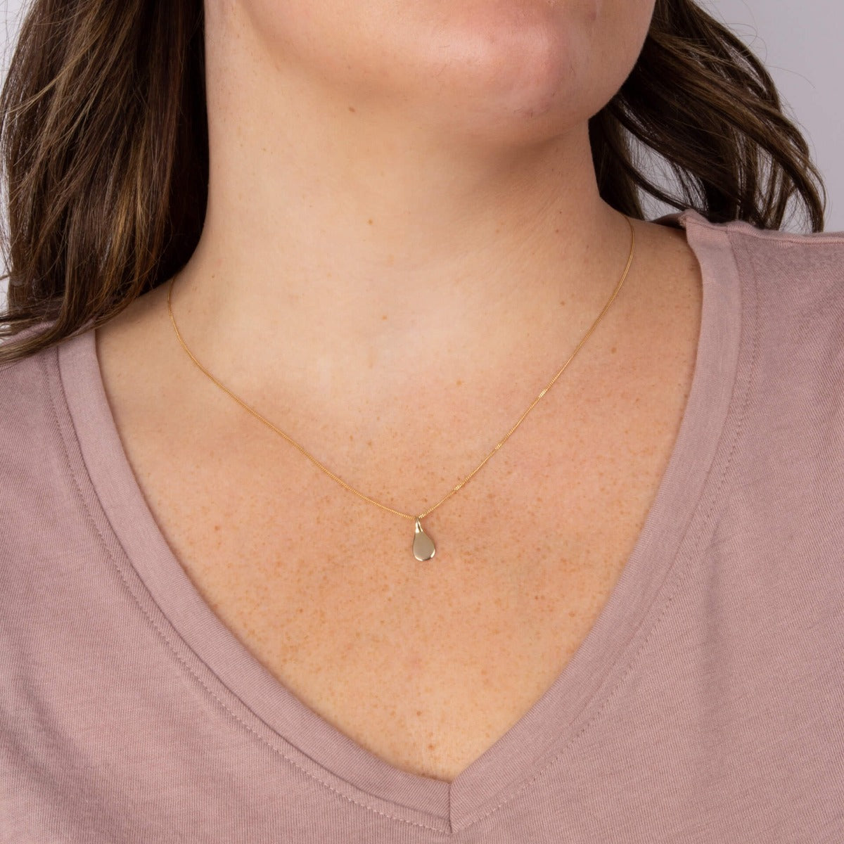 Beginnings Droplet Shaped Engravable Tag Pendant