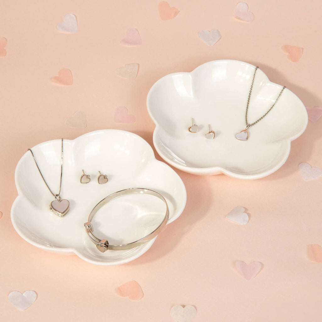 D For Diamond Rose Edge Heart Halskette mit Diamant