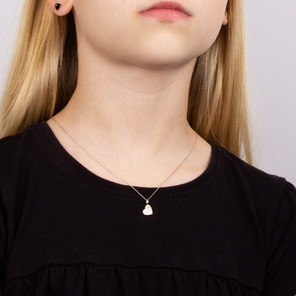 D For Diamond Rose Edge Heart Halskette mit Diamant