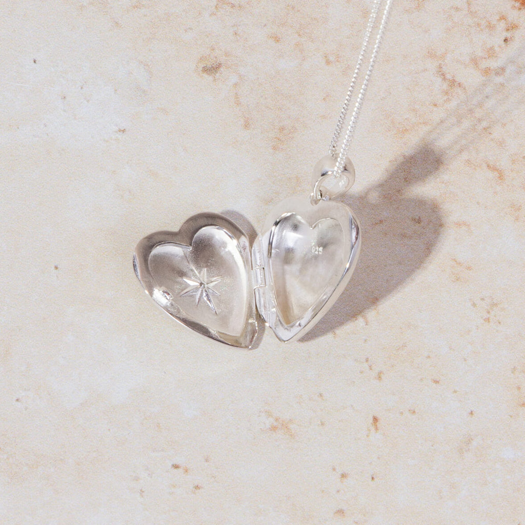 Beginnings Starburst Heart Locket Pendant