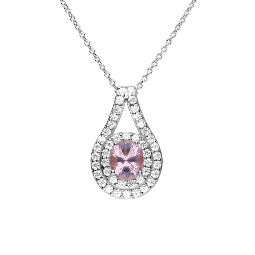 Diamonfire Anhänger Teardrop Pink Zirkonia