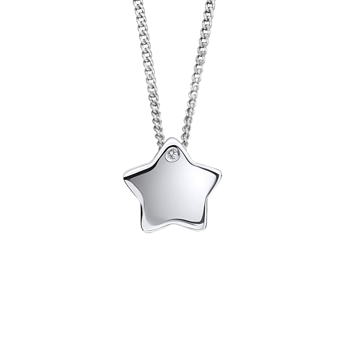 Colgante de estrella pasante D For Diamond con diamante