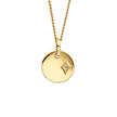 D For Diamond Round Pendant with Diamond Star