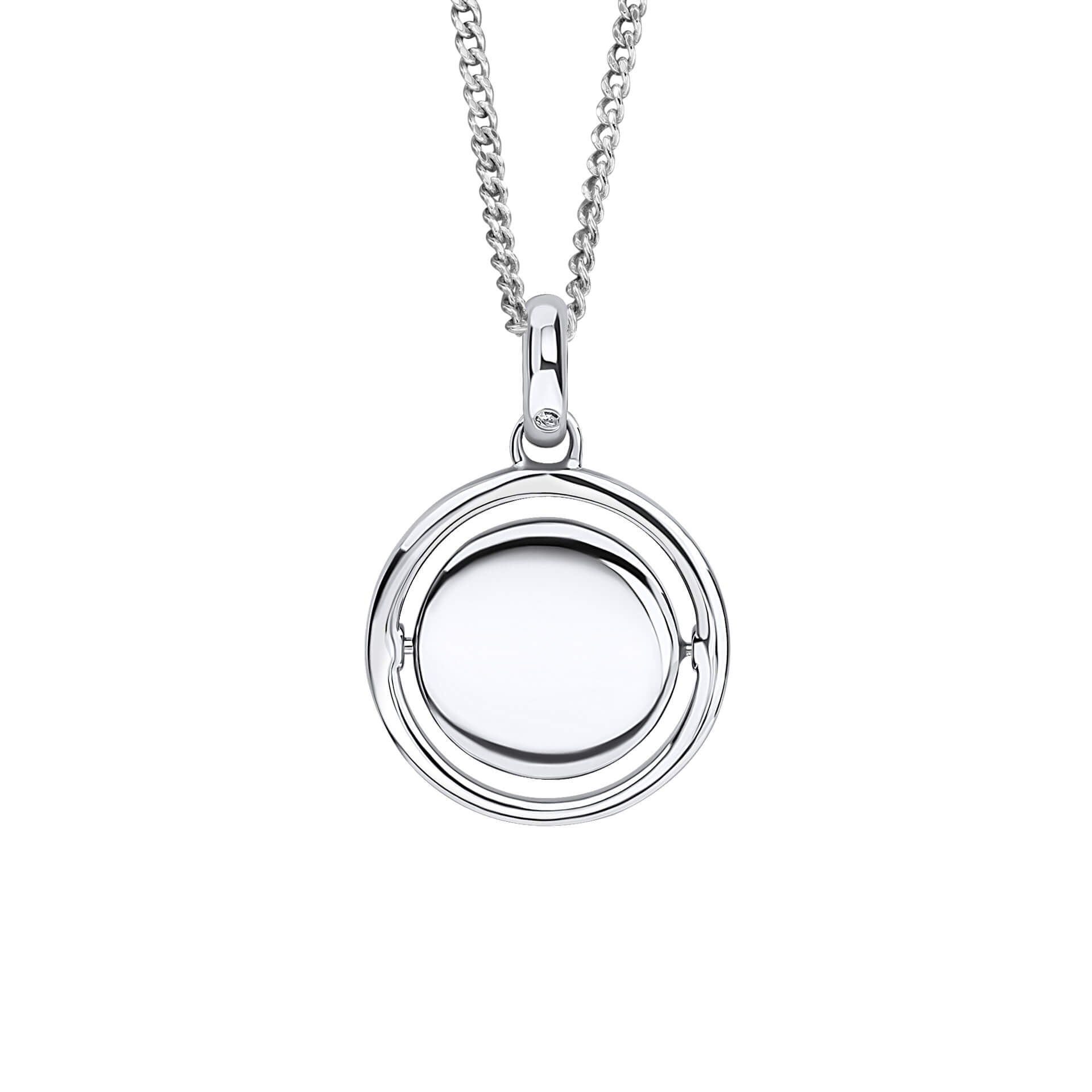 D Für Diamant Runder Spinner-Anhänger mit Diamant