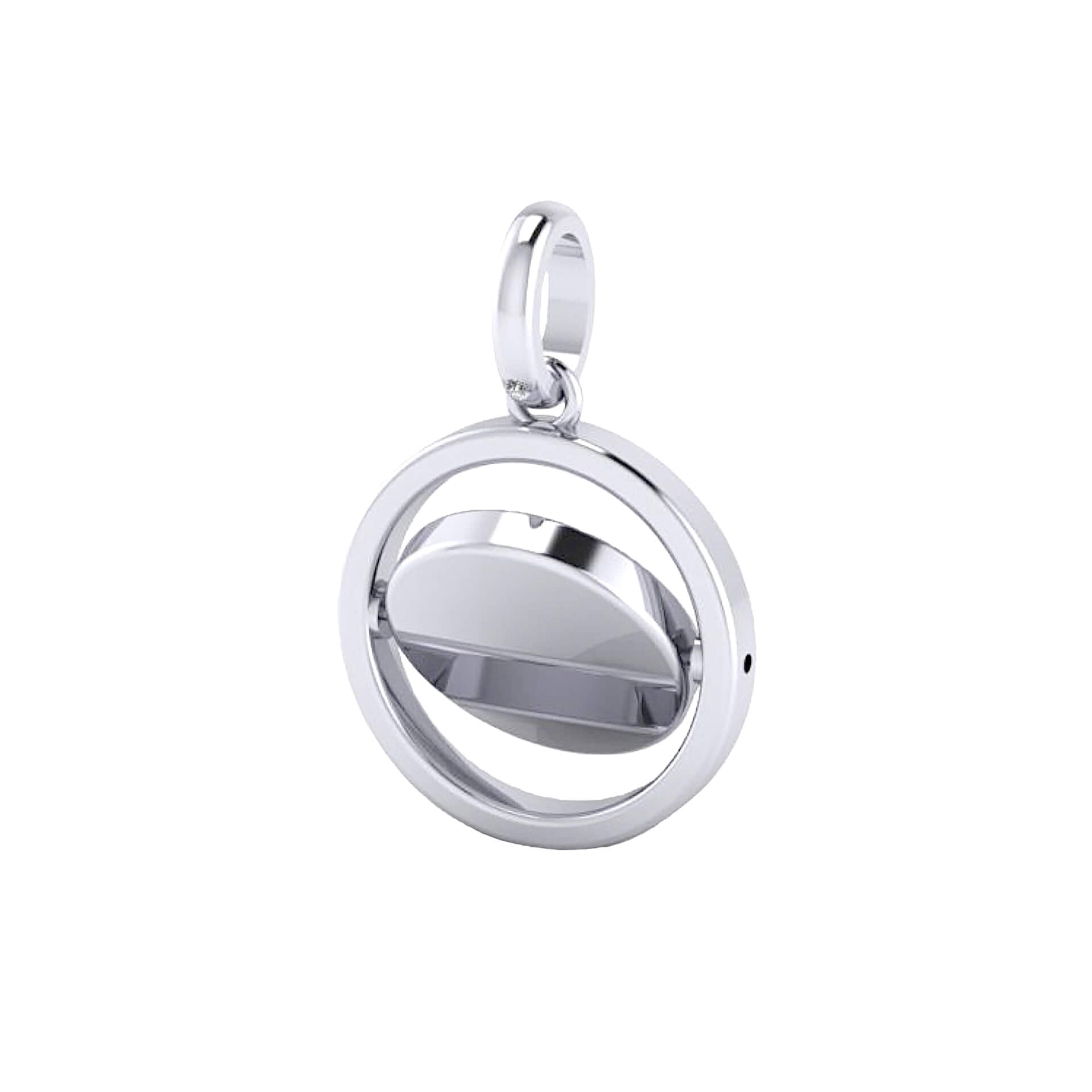 D Für Diamant Runder Spinner-Anhänger mit Diamant