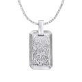 Fred Bennett Damascus Steel Rectangular Pendant
