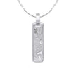 Fred Bennett Damascus Steel Narrow Bar Pendant