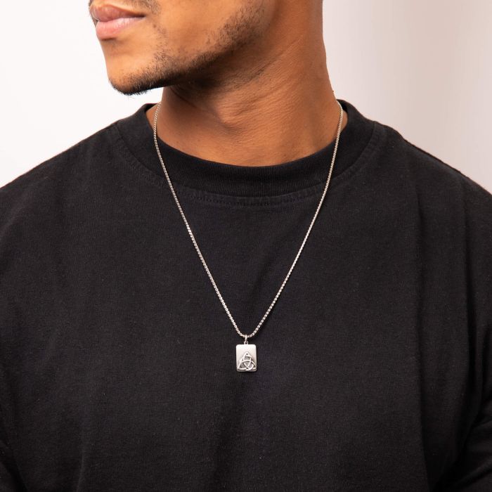 Fred Bennett Oxidized Rectangular Trinity Pendant