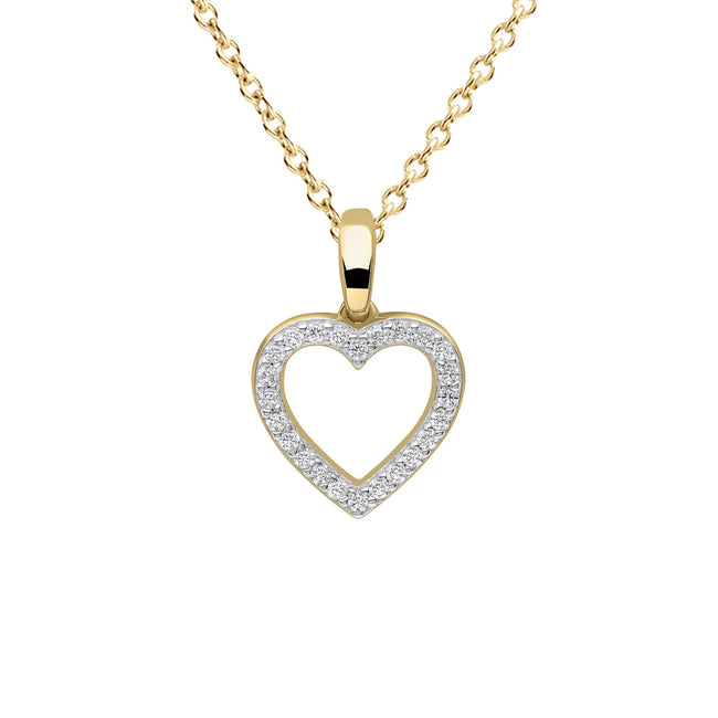 Diamonfire Pave Set Heart Pendant