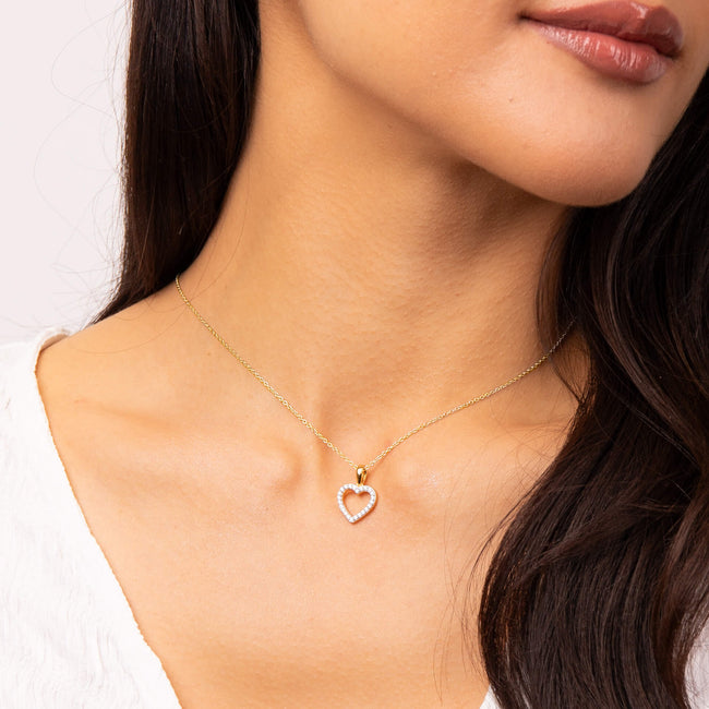 Diamonfire Pave Set Heart Pendant