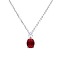 Diamonfire Oval Zirconia Drop Pendant