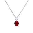 Diamonfire Oval Zirconia Drop Pendant