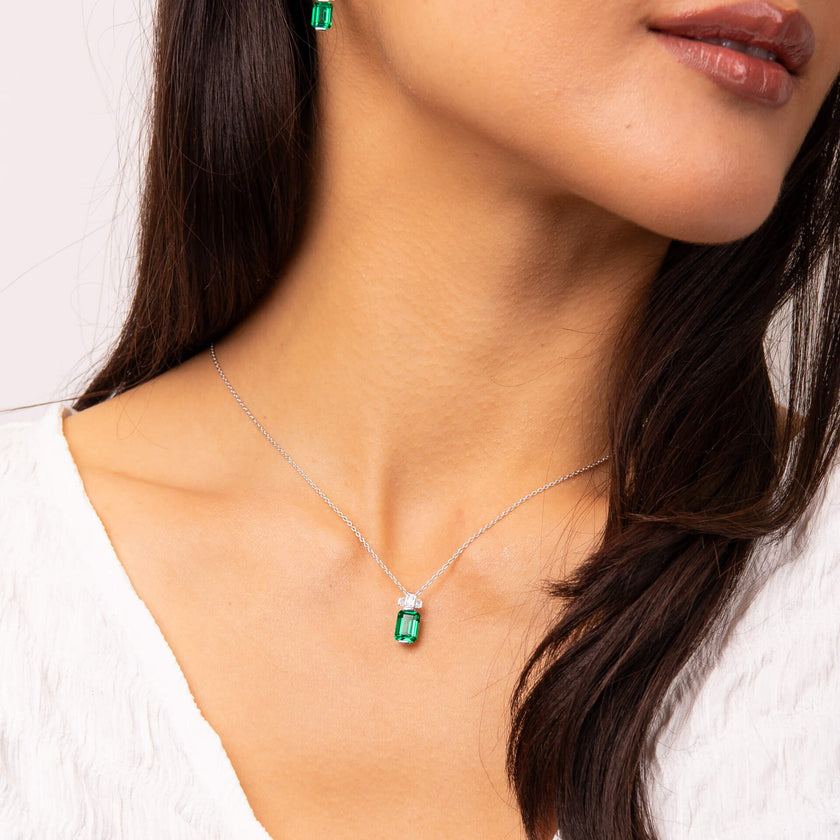 Diamonfire Zirkonia-Anhänger im Smaragdschliff
