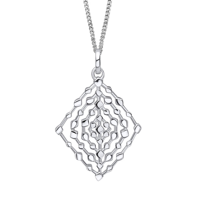 Beginnings Geometrical Lace Textured Pendant