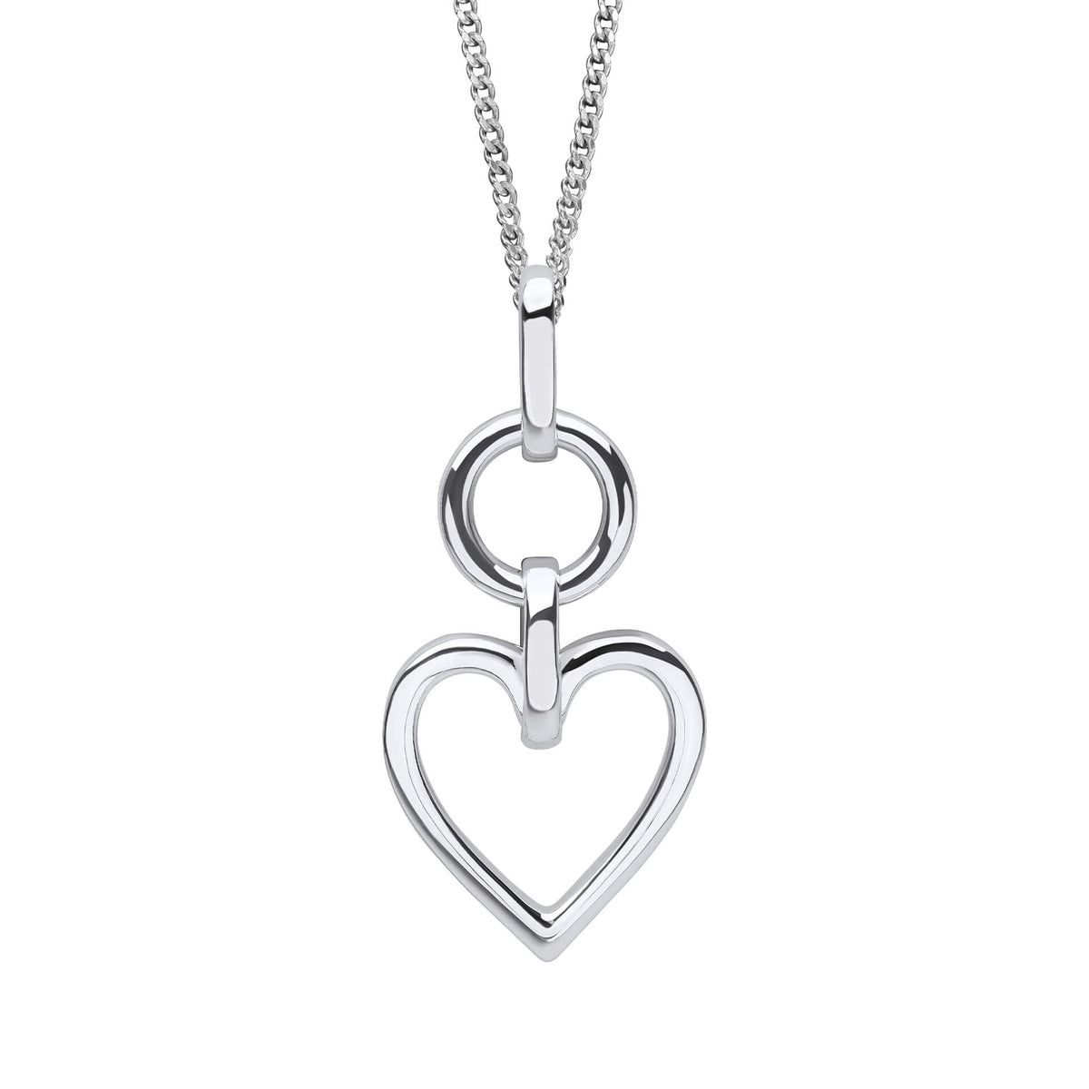 Beginnings Open Heart Drop Pendant