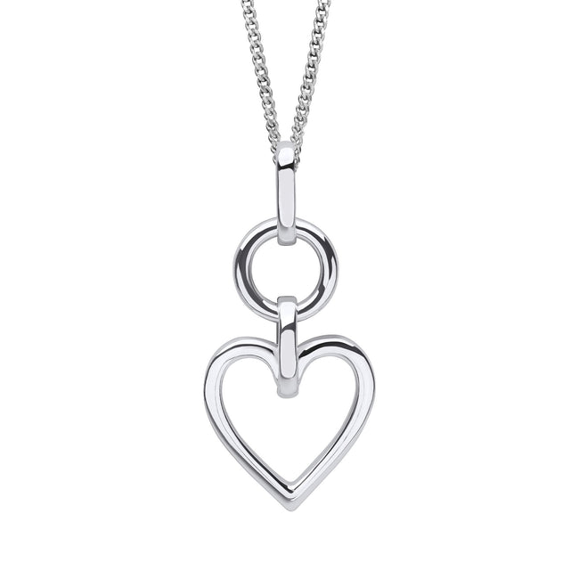 Beginnings Open Heart Drop Pendant