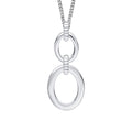 Beginnings Double Oval Drop Pendant with Textured Connection Link