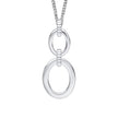 Beginnings Double Oval Drop Pendant with Textured Connection Link