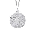 Beginnings Ripple Texture Round Disc Pendant