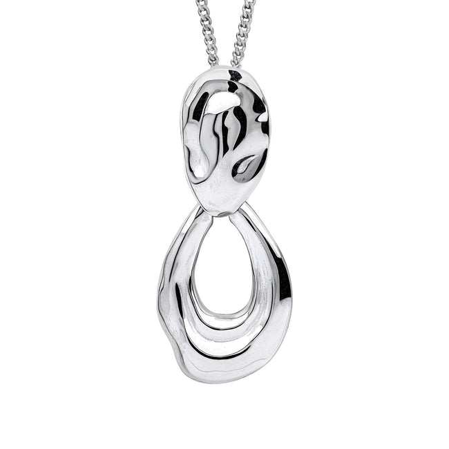 Beginnings Molten Oval Doorknocker Drop Pendant