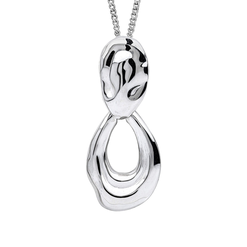 Beginnings Molten Oval Doorknocker Drop Pendant