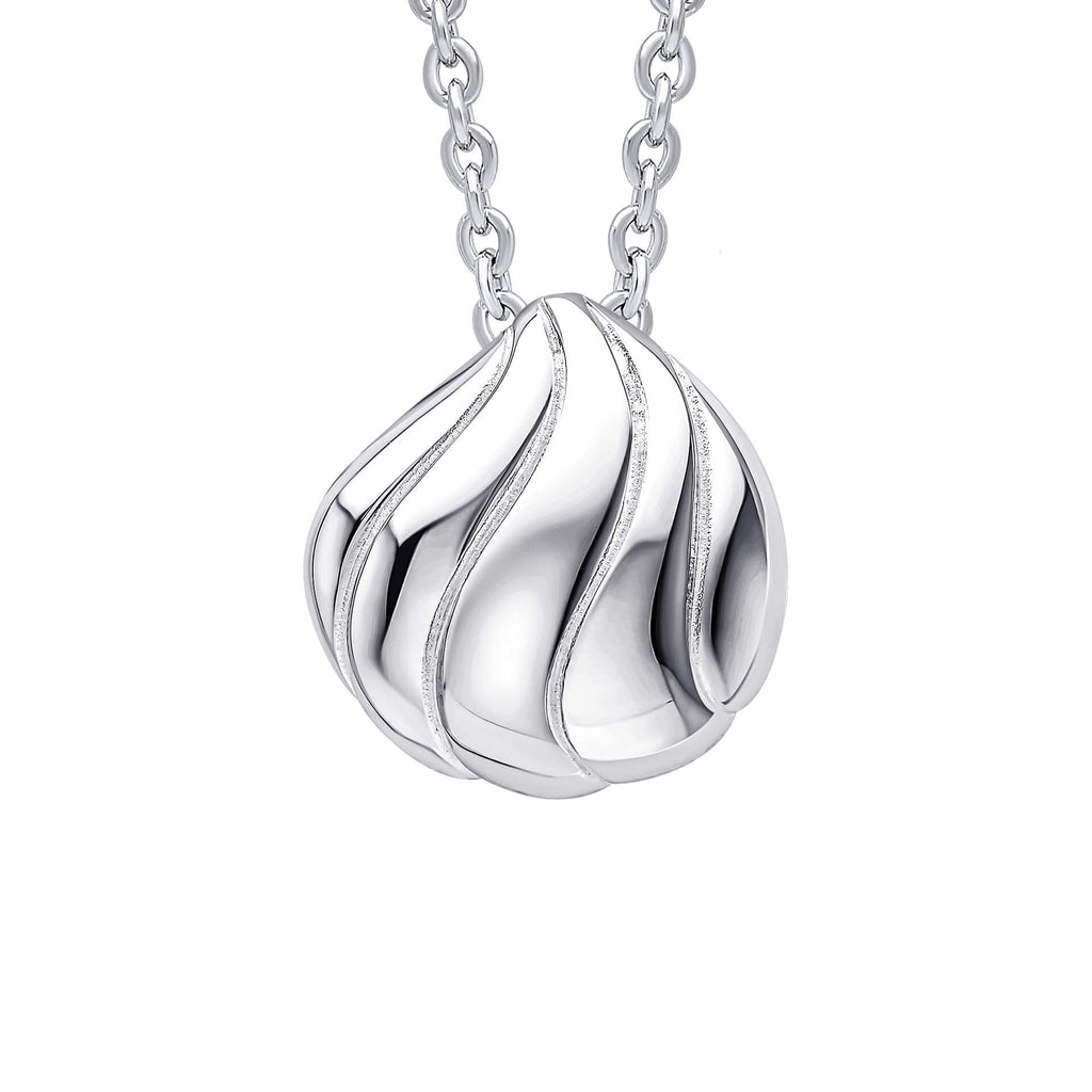 Beginnings Organic Wave Teardrop Slider Pendant