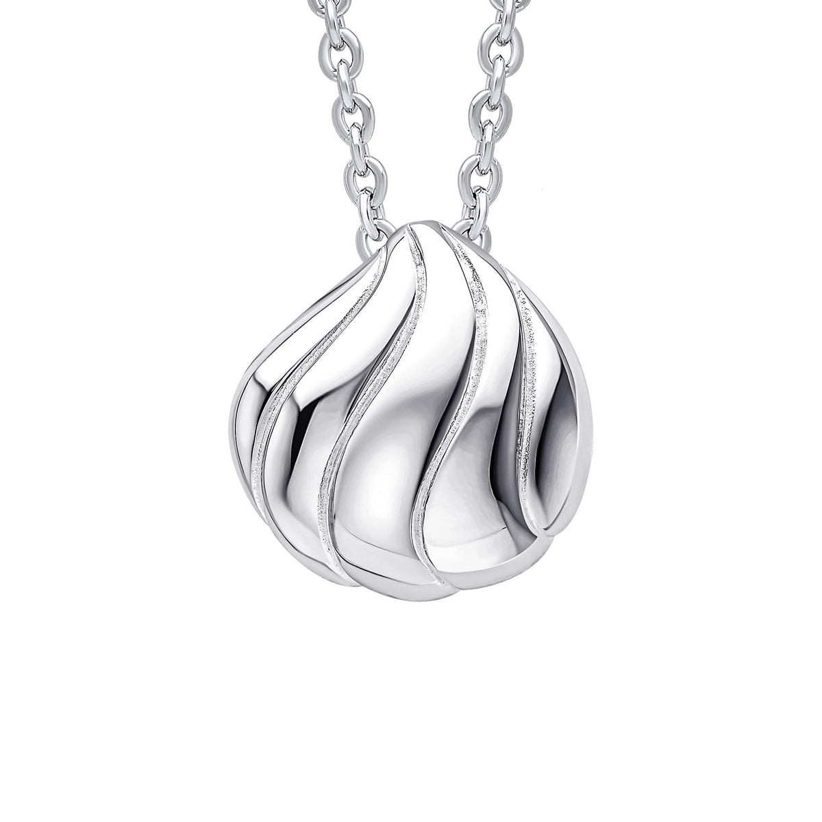 Beginnings Organic Wave Teardrop Slider Pendant