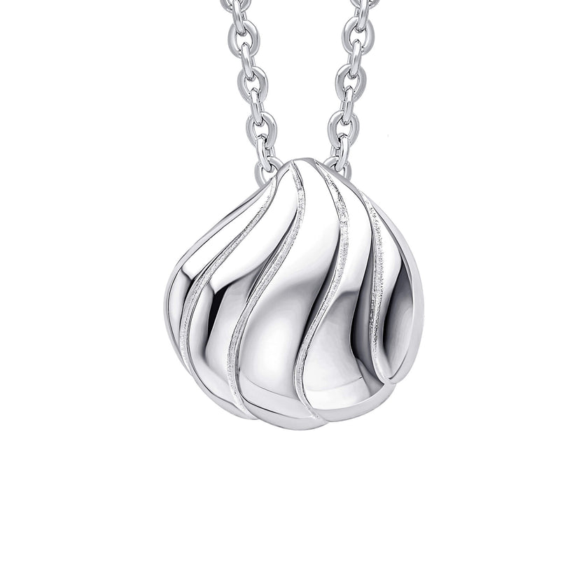 Beginnings Organic Wave Teardrop Slider Pendant